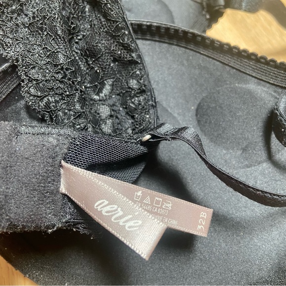 Aerie Limited Edition Black Rhinestones Push-up Bra - Picture 3 of 5